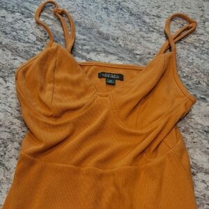 Wild Fable Gold Bustier Camisole Dress